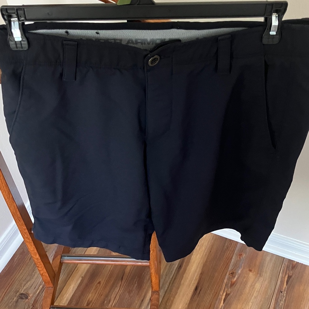 Under Armour Men's Black Flat Front Shorts